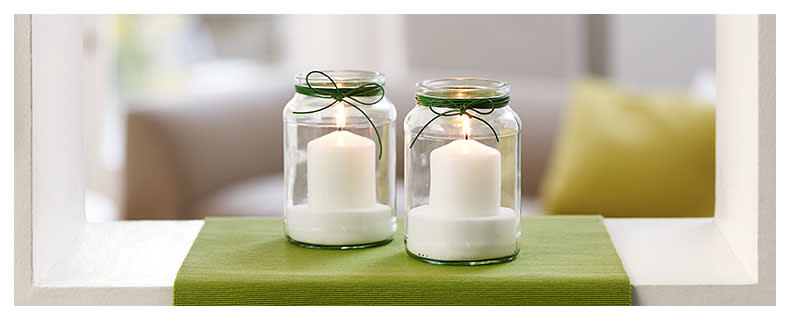 DIY Glass Candle Holders