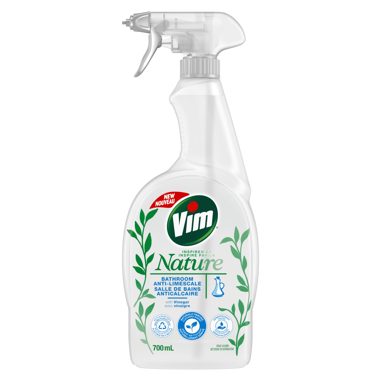 Vim® Inspired by Nature Bathroom Anti-Limescale Spray with Vinegar packshot